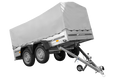 REMORQUE DOUBLE ESSIEUX UNITRAILER 264/2 KIPP AVEC ROUE JOCKEY, ARCEAU ET bâche GRISE