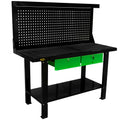Établi avec panneau perforé JBM 511238, dimensions 1500x640x1550 mm