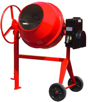 Bétonnière électrique 180L Lerin Cartel - Basculement latéral, pales en fer plat – Image 2
