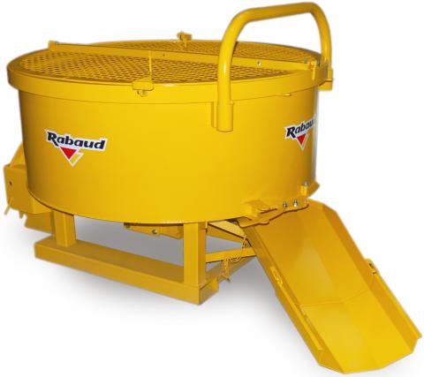 Bétonnière Rabaud BAV 1000 - Capacité 1000 litres, entraînement par prise de force 540 tr/min