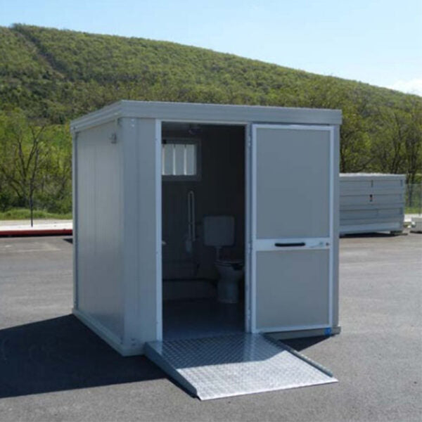 Bloc sanitaire PMR neuf avec WC et lavabo PMR, dimensions adaptées aux normes PMR – Image 4