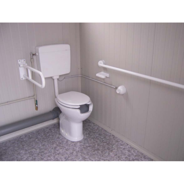 Bloc sanitaire PMR neuf avec WC PMR, lavabo PMR, WC standard et lave-mains – Image 8