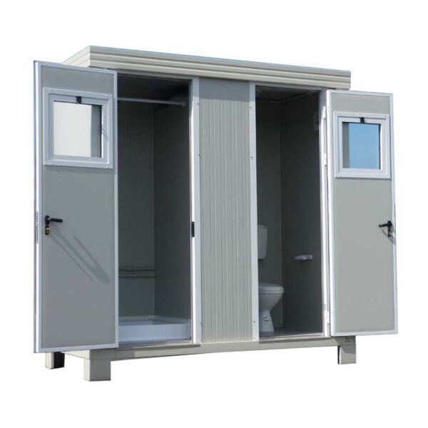 Bloc sanitaire SD1 neuf avec WC, douche et lave-mains de qualité supérieure – Image 8