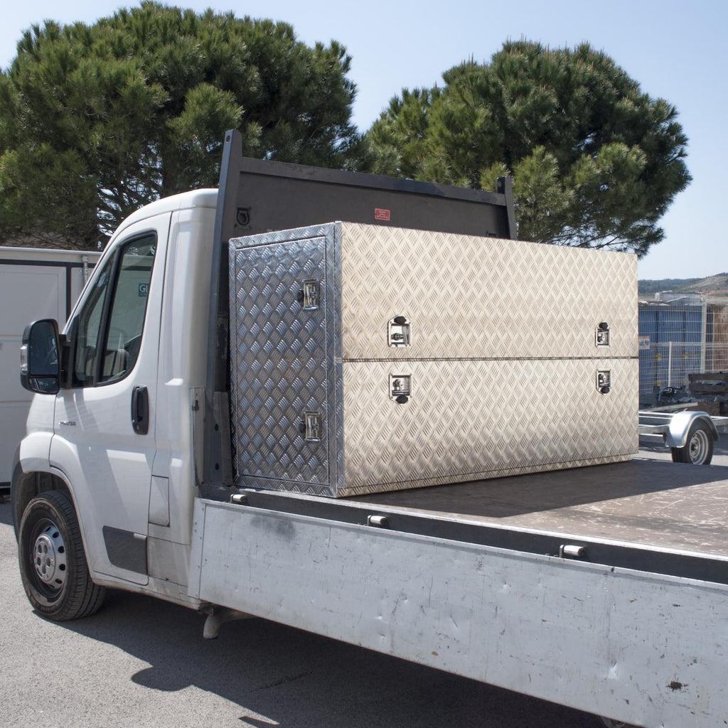 Coffre aluminium 4 ouvertures 1300L Dim. 1 880 x 700 x 1 005 mm