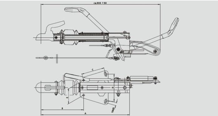 Commande de freinage KNOTT KFG35D 3500KG + Rehausses grillagées Lider ROBUST 70cm – Image 5