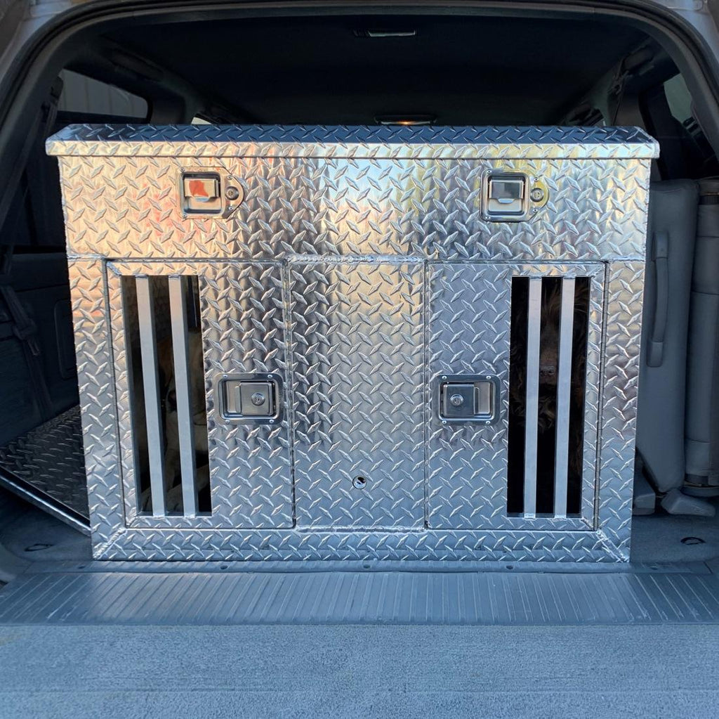 Coffre transport de chiens 1000 x 930 x 760 mm, 30 kg, Aluminium strié – Image 5