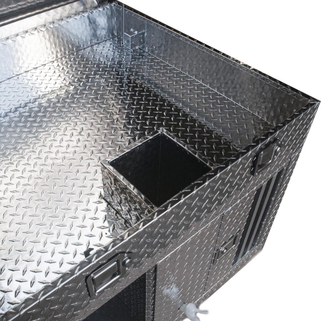 Coffre transport de chiens 1000 x 930 x 760 mm, 30 kg, Aluminium strié – Image 9