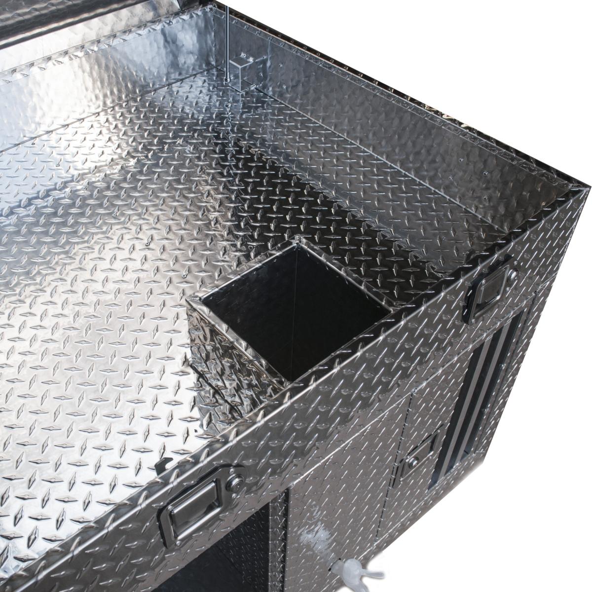 Coffre transport de chiens 1000 x 930 x 760 mm, 30 kg, Aluminium strié – Image 9
