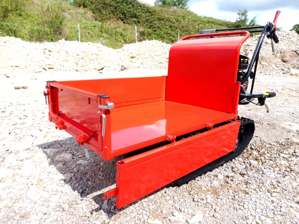 Mini dumper à chenilles 350 C avec moteur thermique et ridelles rabattables – Image 3
