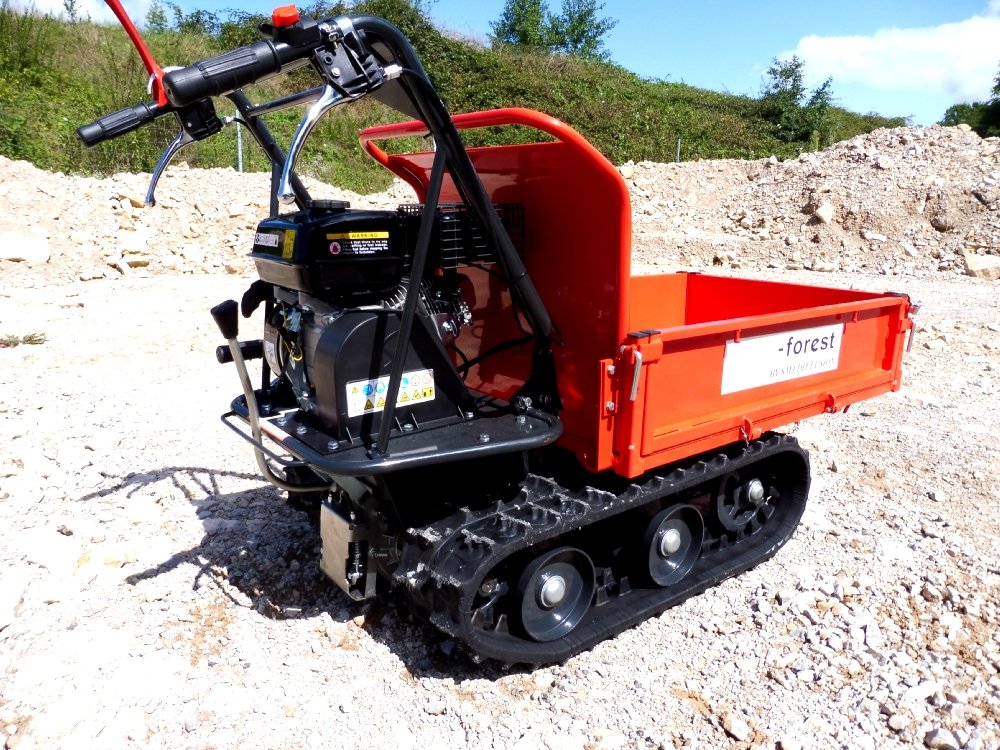 Mini dumper à chenilles 350 C avec moteur thermique et ridelles rabattables