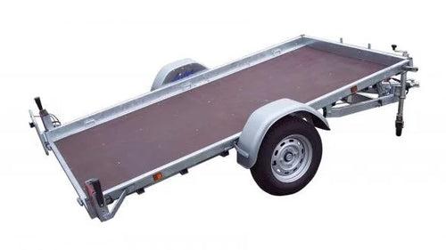 LIDER ROBUST 1-axle trailer with wide rear ramp, 1300kg – Image 1