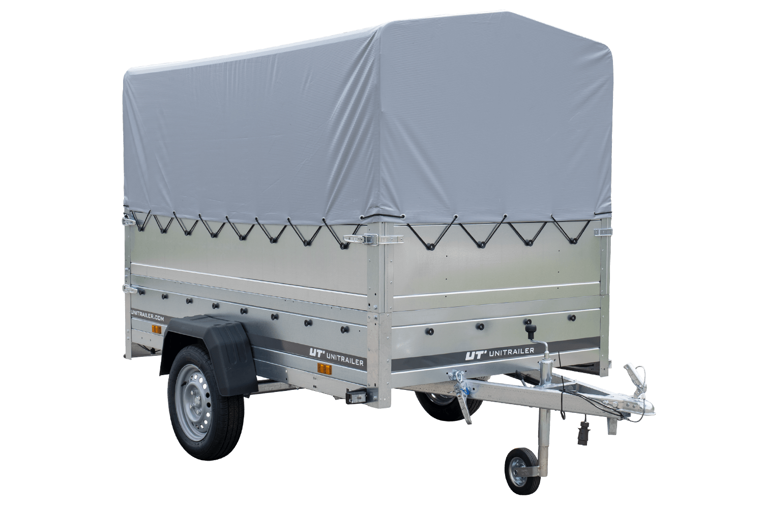 Remorque haute avec rehausses de ridelles et bâche haute - 2,30 x 1,25 m - Garden Trailer 230 KIPP